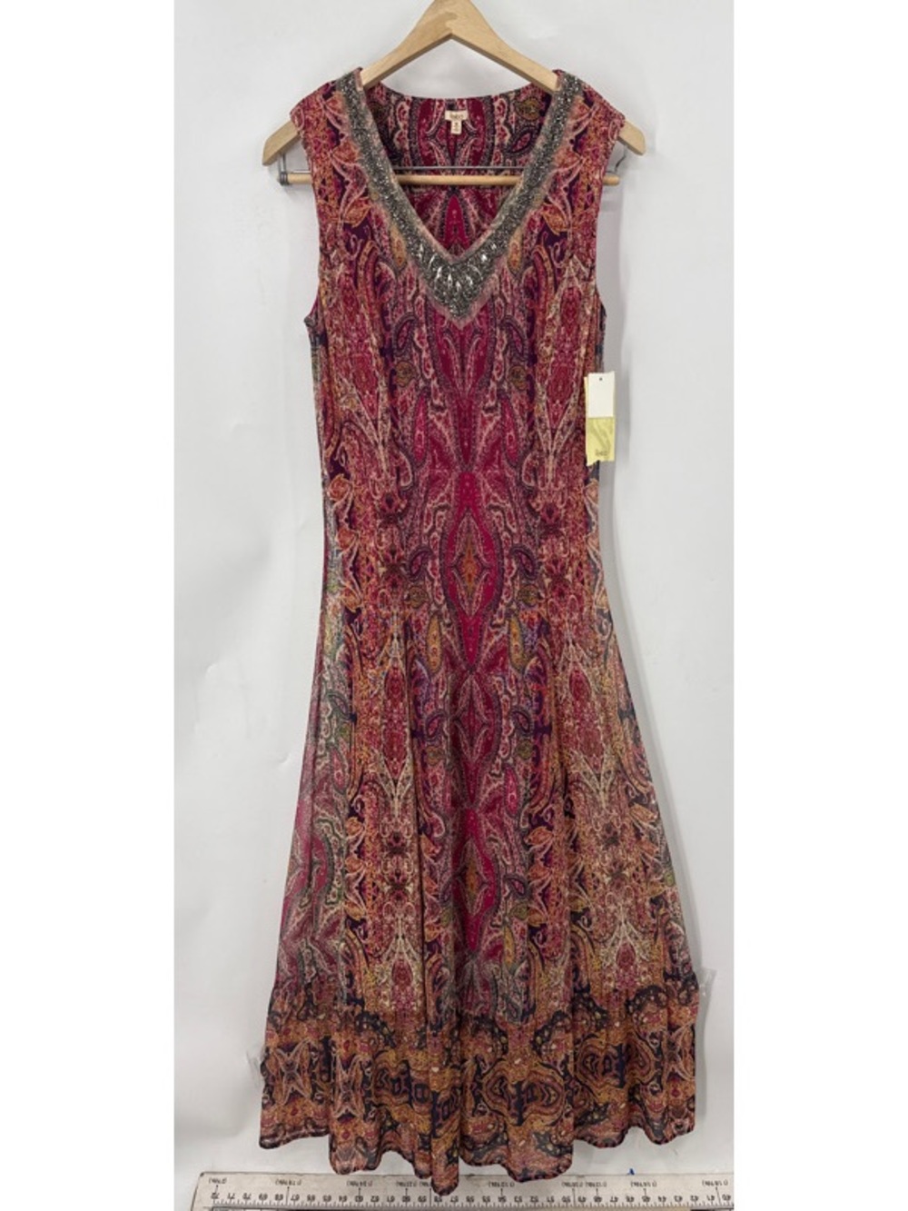 Reba brand paisley maxi bohemian or "Island Voyage" inspired collections dress M
